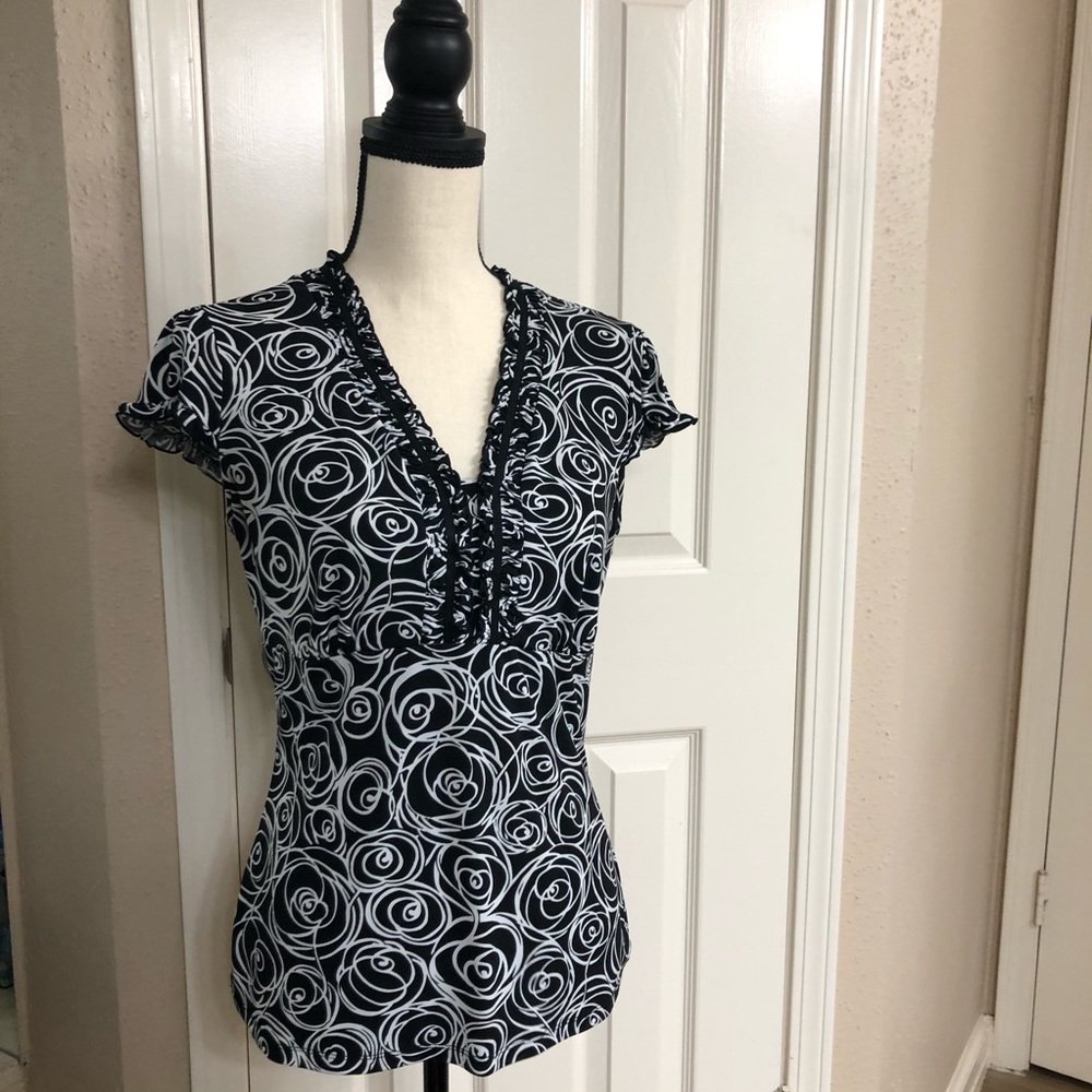 Worthington Black and White Blouse